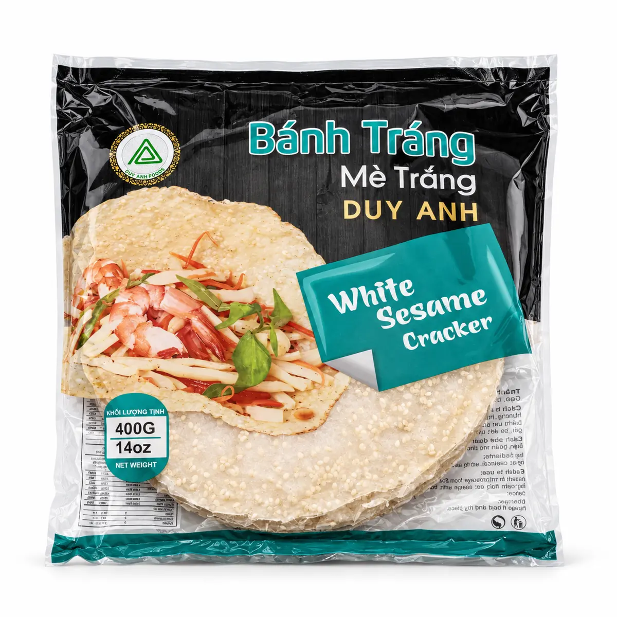 Снек рисовий з білим кунжутом Duy Anh Foods 0,4 кг